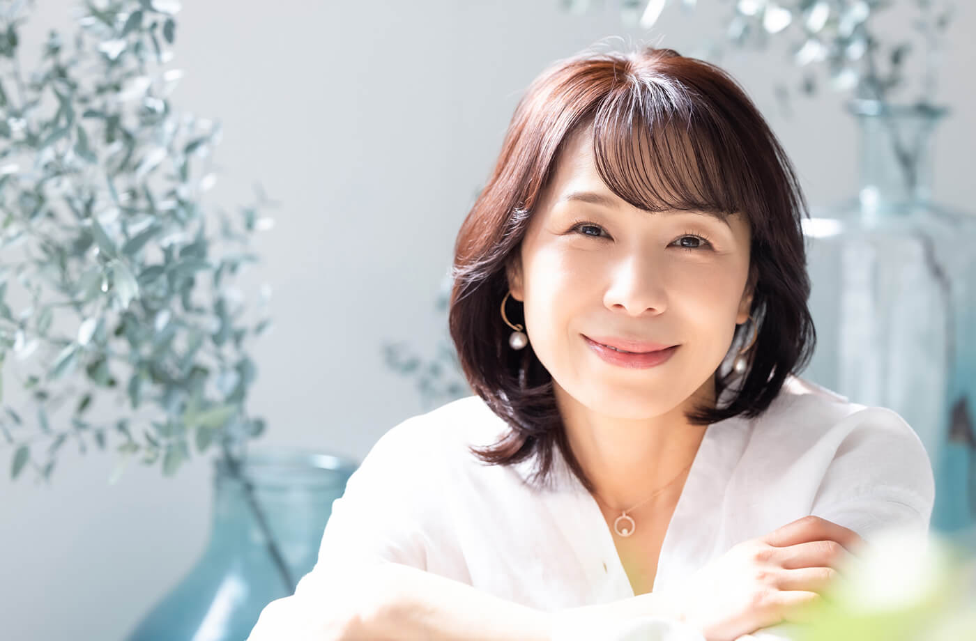 笑顔で前向きな患者の姿